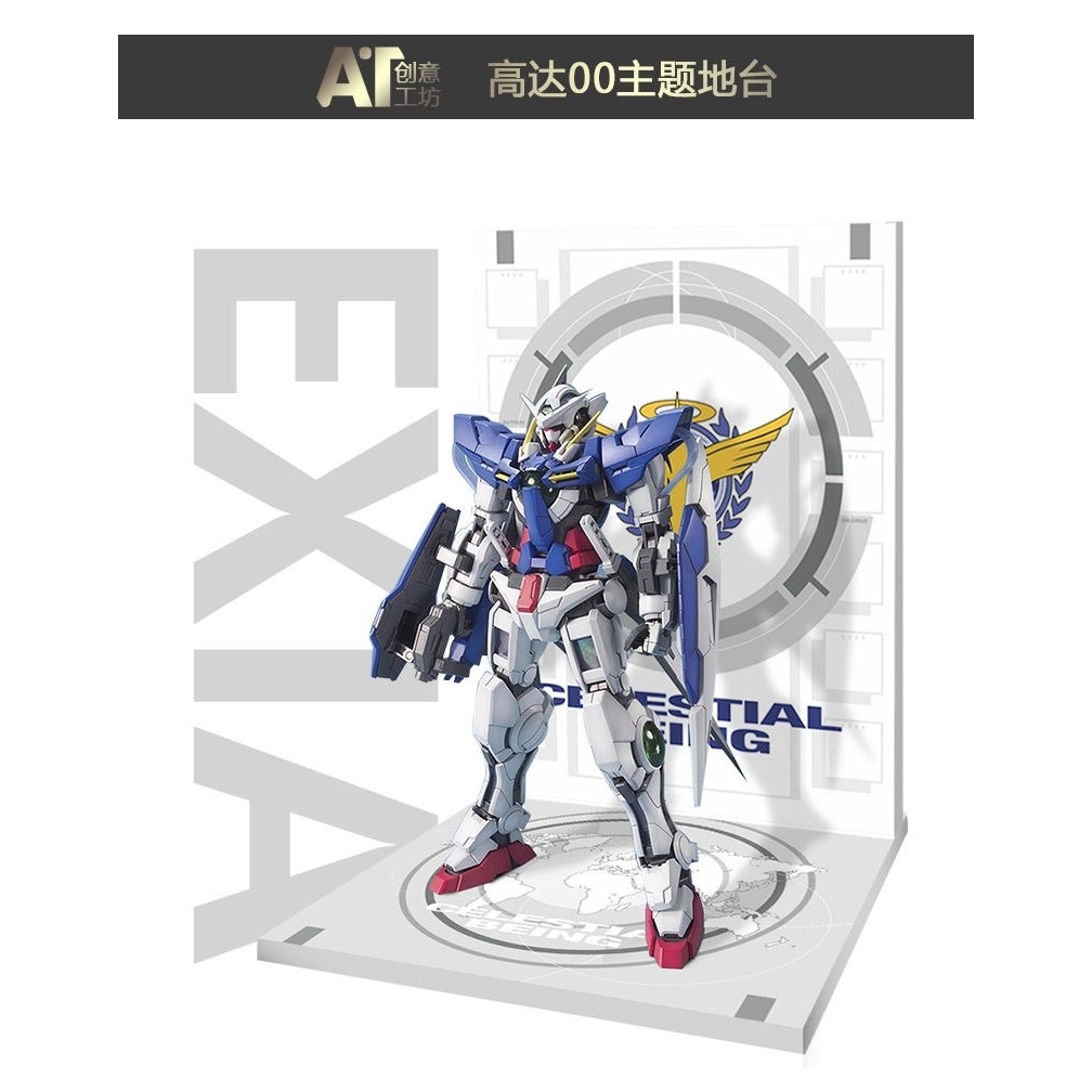 Đế Base Stand THEME FLOOR BACKDROP Celestial Being exia dynames virtue kyrios mg hg rg (không kèm mô hình)