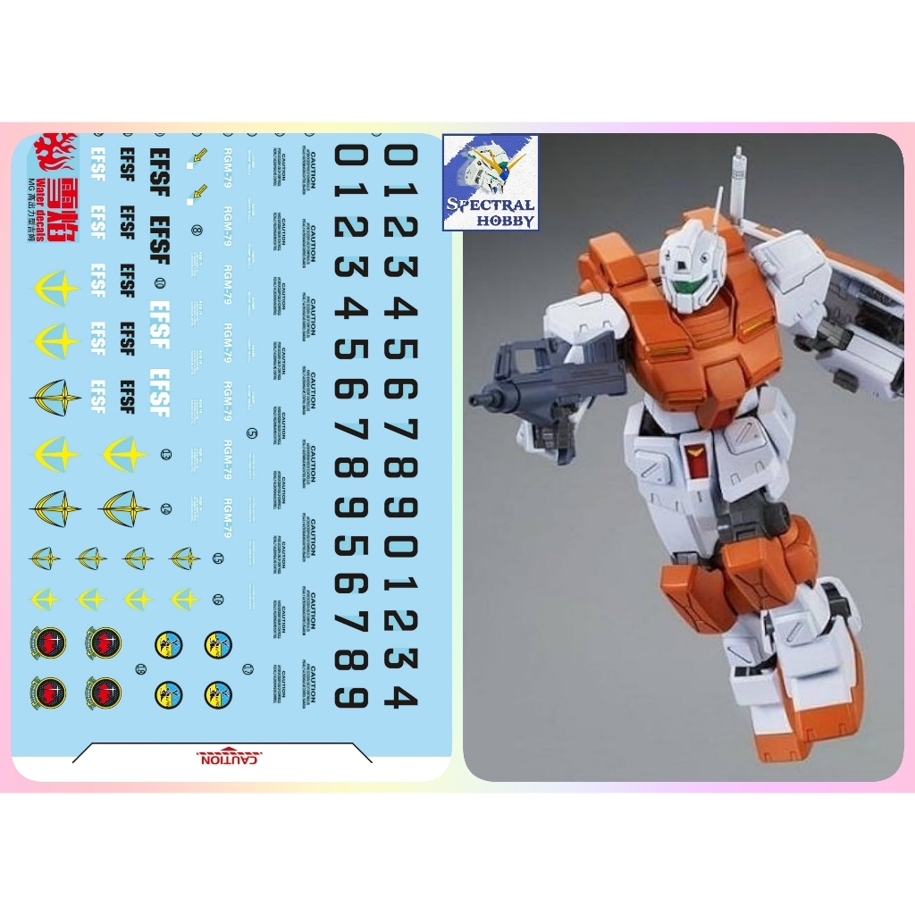 Decal nước dán mô hình MG RGM GM Sniper Jegan 79SC Logo các loại - Water Sticker