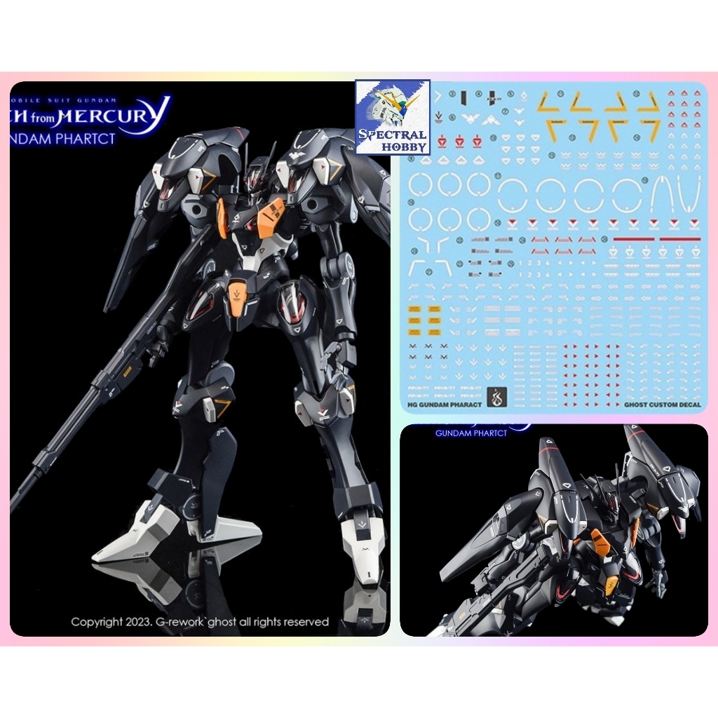 Decal nước dán mô hình Gundam Aerial Rebuild Beguir Pente Pharact Heindree Zowort Tickbalang MERCURY water sticker