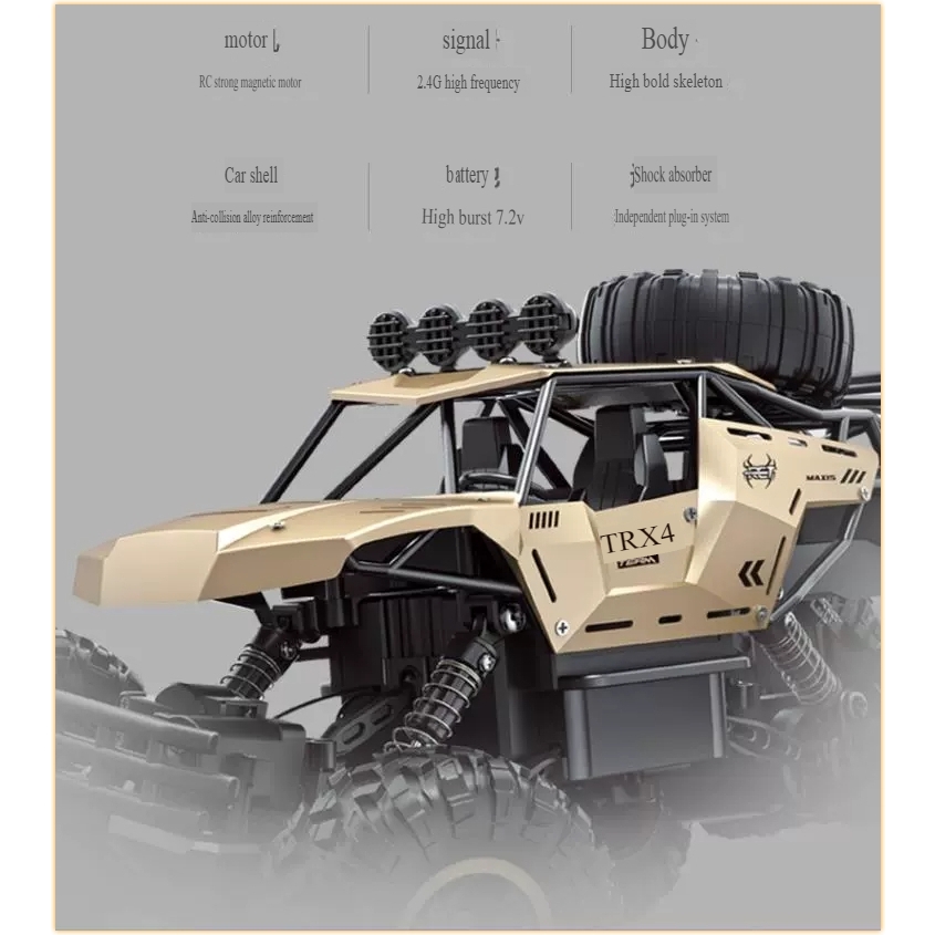 Ô tô điều khiển RC Car 2.4GHz 46cm All Terrain Hobby 4WD 6x6 Independent High Speed Remote Control