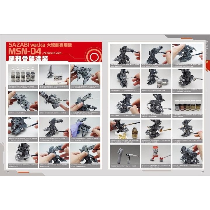 Sách ảnh hướng dẫn làm mô hình sơn vẽ gundam gunpla mobile suite paint brush draw book Vol2