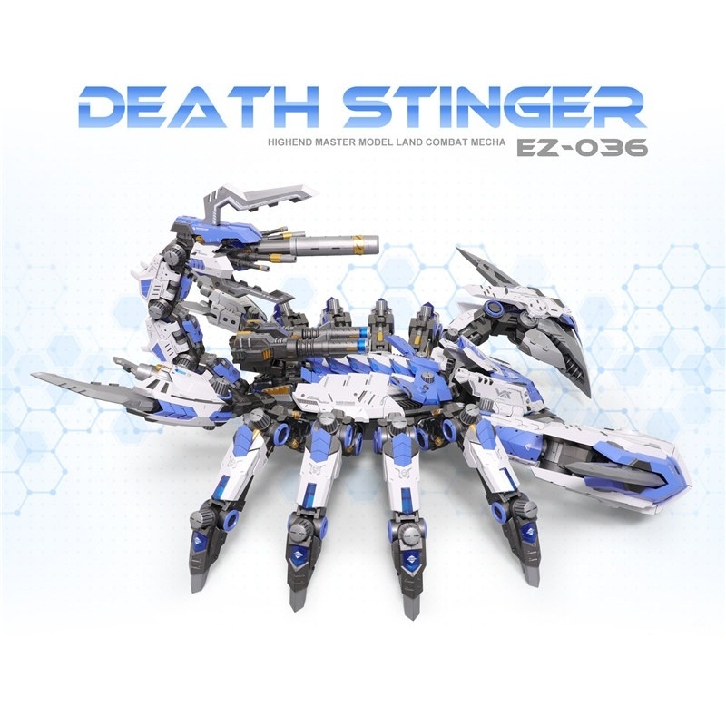 Mô hình lắp ráp Zoid ZA Death Stinger Scorpion bọ cạp EZ-036 BLUE & WHITE COLOR EDITION