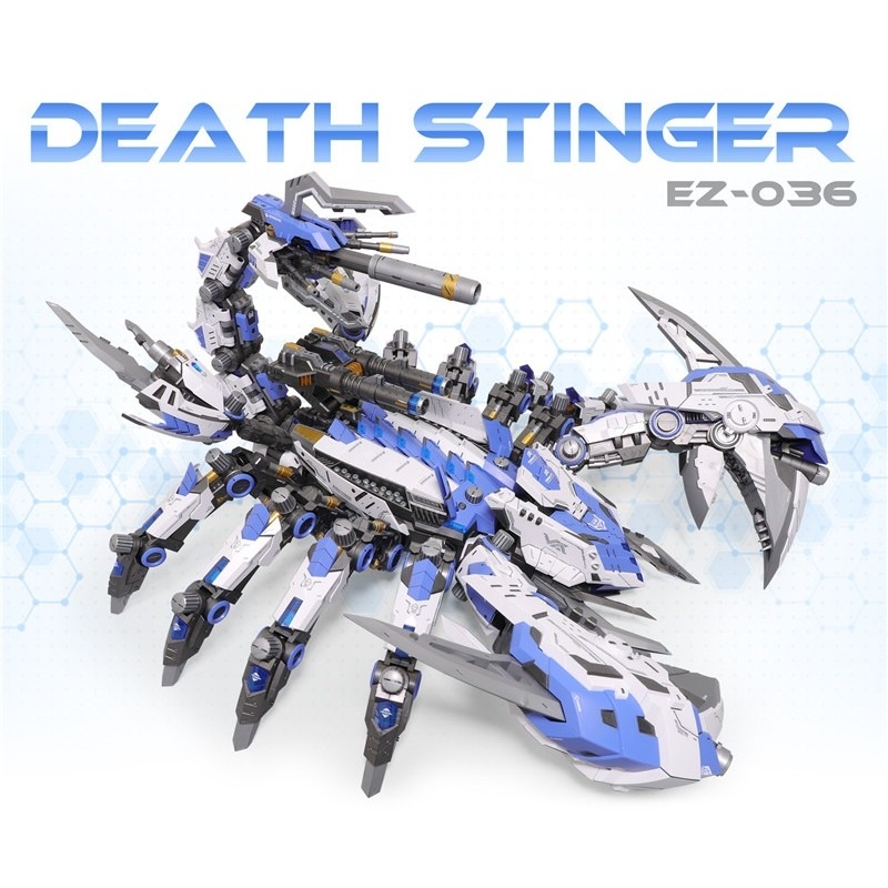 Mô hình lắp ráp Zoid ZA Death Stinger Scorpion bọ cạp EZ-036 BLUE & WHITE COLOR EDITION