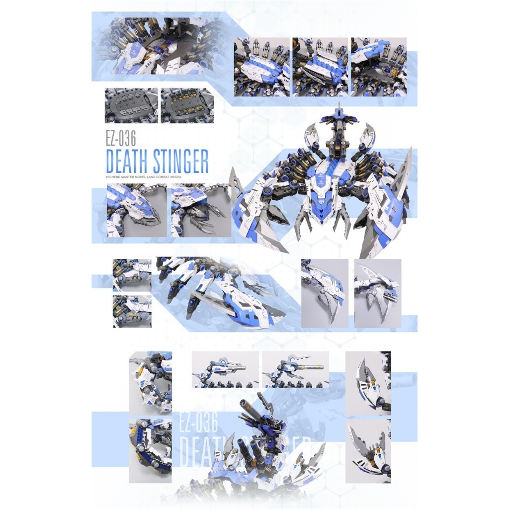 Mô hình lắp ráp Zoid ZA Death Stinger Scorpion bọ cạp EZ-036 BLUE & WHITE COLOR EDITION