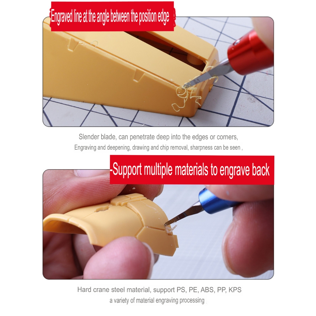 Dụng cụ ustar bộ chisel kẻ tạo line TUNGSTEN STEEL ENGRAVING KNIFE ALLOY (holder + 0.125mm)