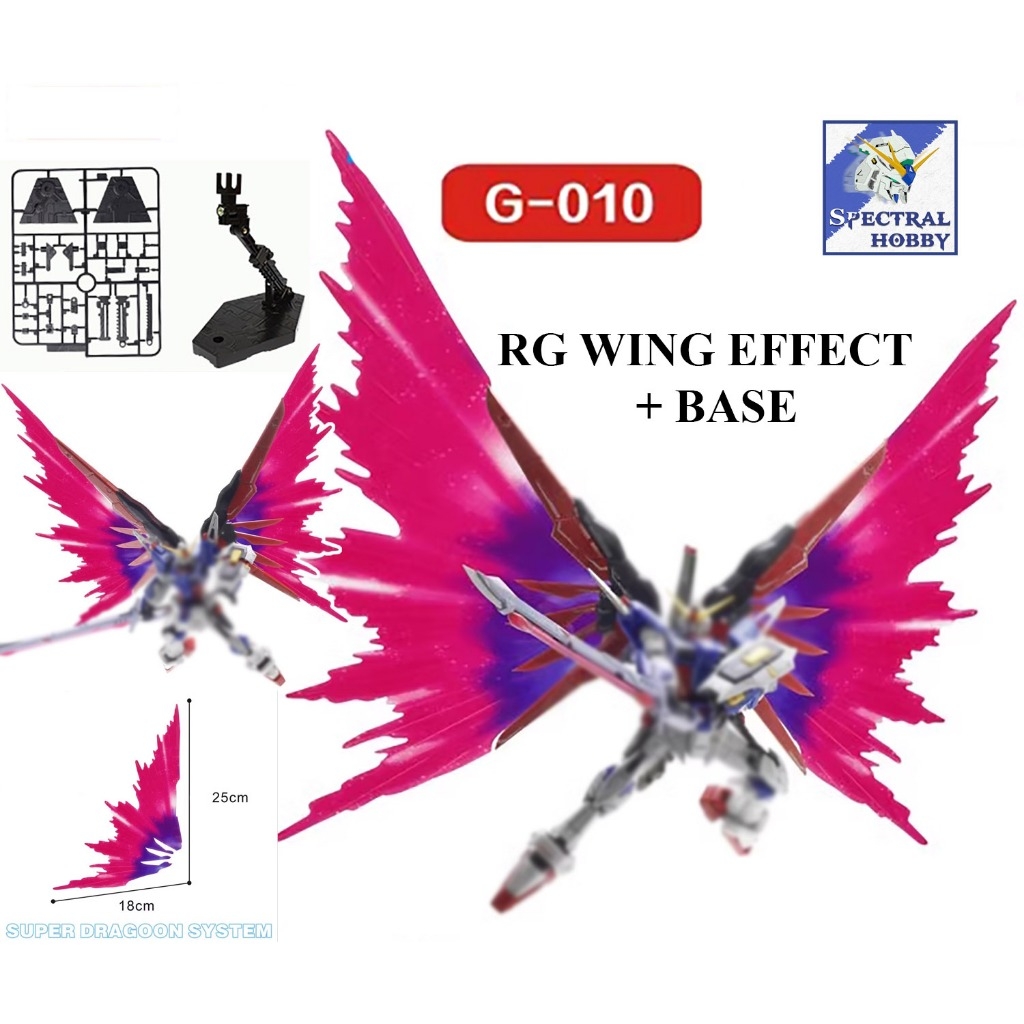Phụ kiện Mô hình Effect Wing cho MG RG Destiny ver MB + HG/RG base 1/144 (sp không kèm gundam)