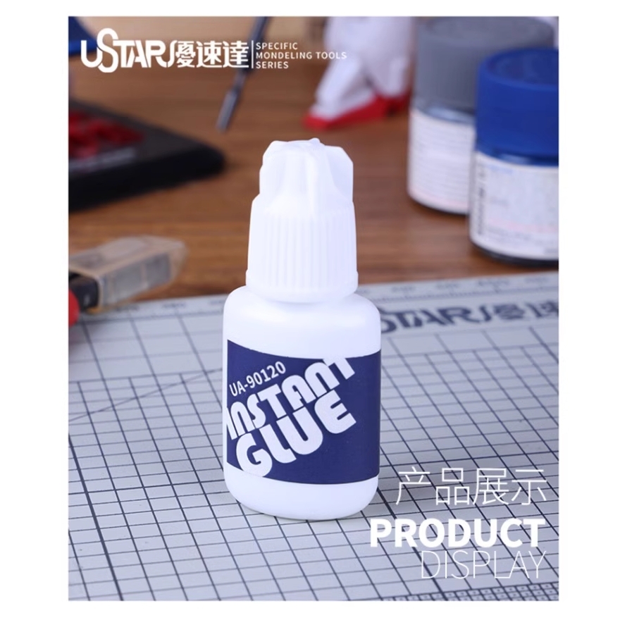 Keo USTAR đa năng dính gắn nhựa và kim loại khô nhanh QUICK-DRYING STRONG ADHESIVE QUICK BONDING UA90120 instant glue