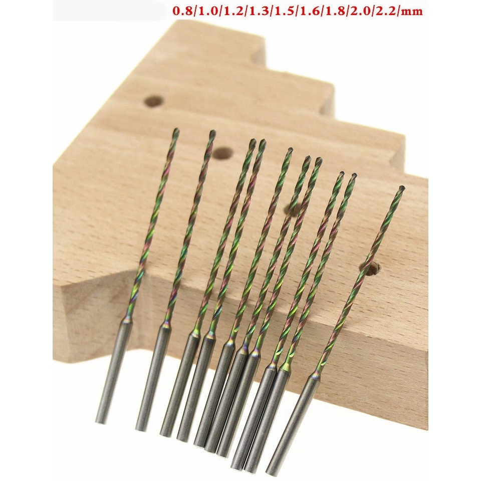 Dụng cụ mũi khoan xoắn dài tốc độ cao Titanium 0.8 - 2.0mm PCD high speed steel twist drill 2.35mm