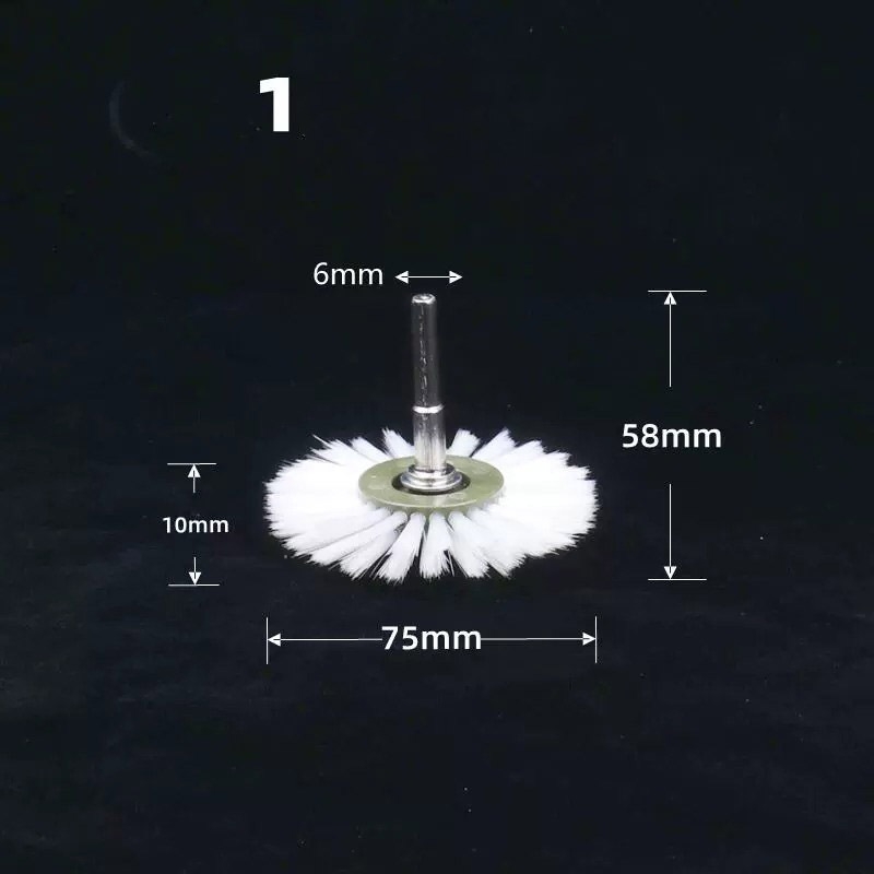 Bàn chải nano than tre đánh bóng, vệ sinh làm sạch bụi 6mm các loại brush head, nano brush, walnut diamond brush