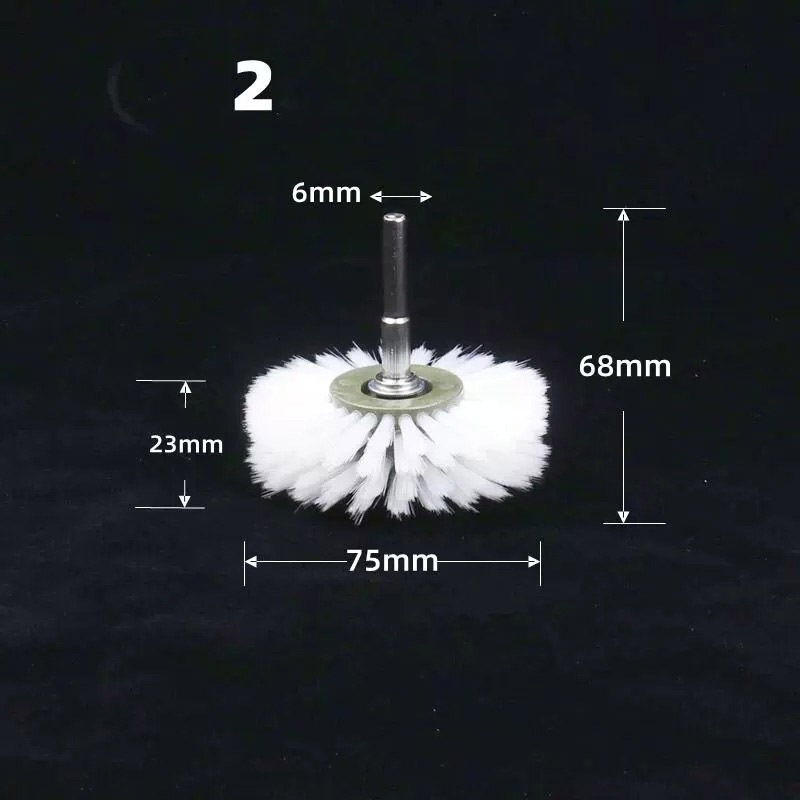 Bàn chải nano than tre đánh bóng, vệ sinh làm sạch bụi 6mm các loại brush head, nano brush, walnut diamond brush