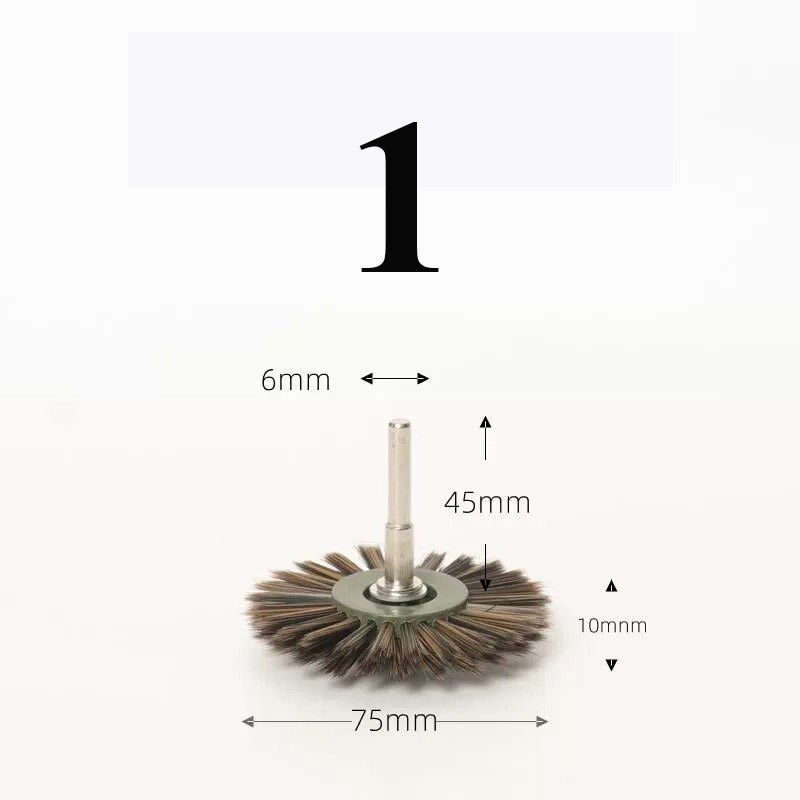 Bàn chải nano than tre đánh bóng, vệ sinh làm sạch bụi 6mm các loại brush head, nano brush, walnut diamond brush