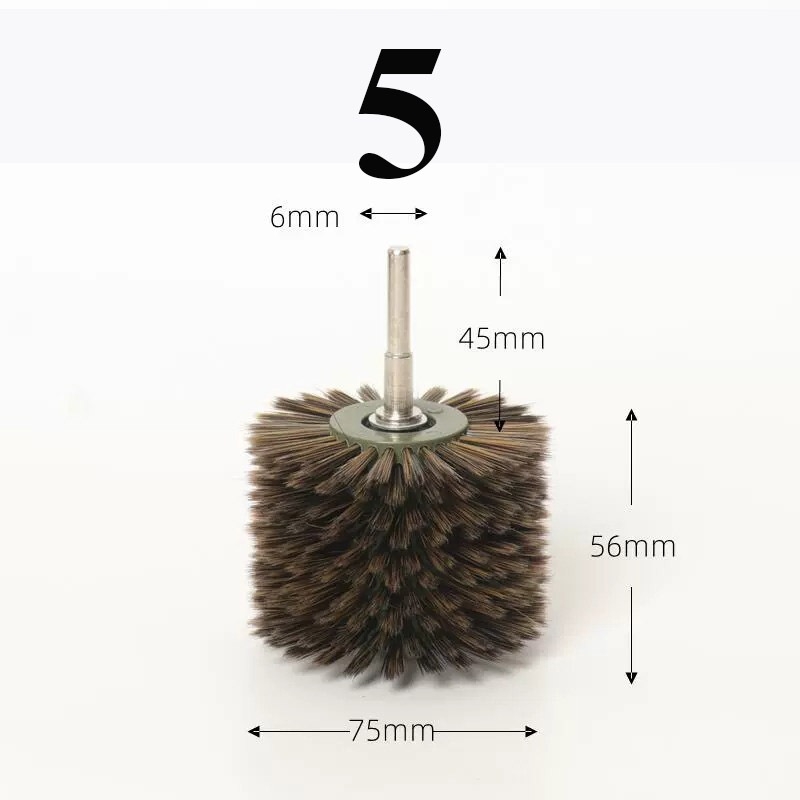 Bàn chải nano than tre đánh bóng, vệ sinh làm sạch bụi 6mm các loại brush head, nano brush, walnut diamond brush