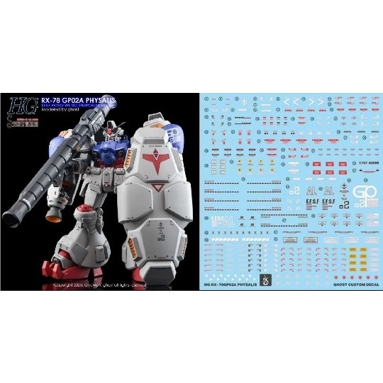 Decal nước dán mô hình gundam GP01 GP01FB GP02 GP03 RX78 PG MG RG Water sticker