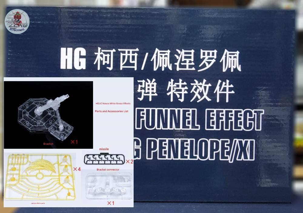Phụ kiện Effect cho mô hình HG Nightingale, Penelope, Xi gundam