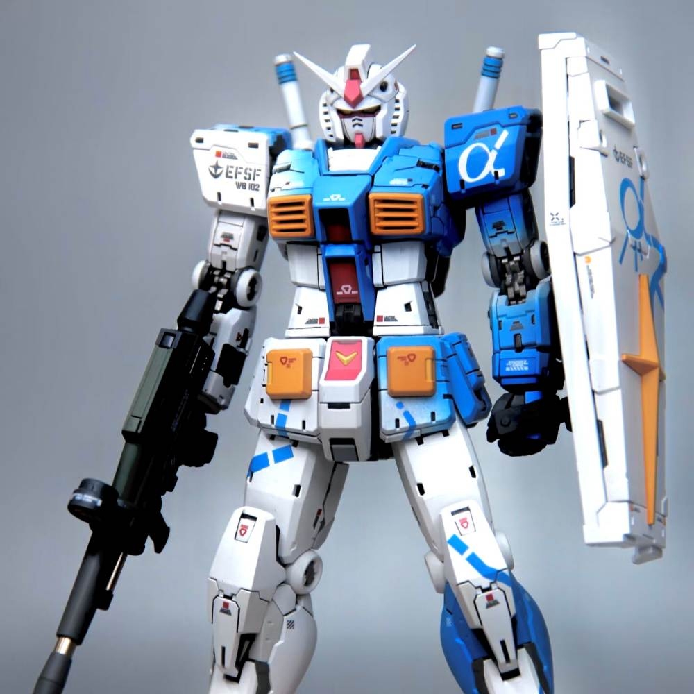 Mô hình lắp ráp RG 1/144 RX-78-2 2.0 RX78 Kowloon Fist Color Scheme White Base 5501