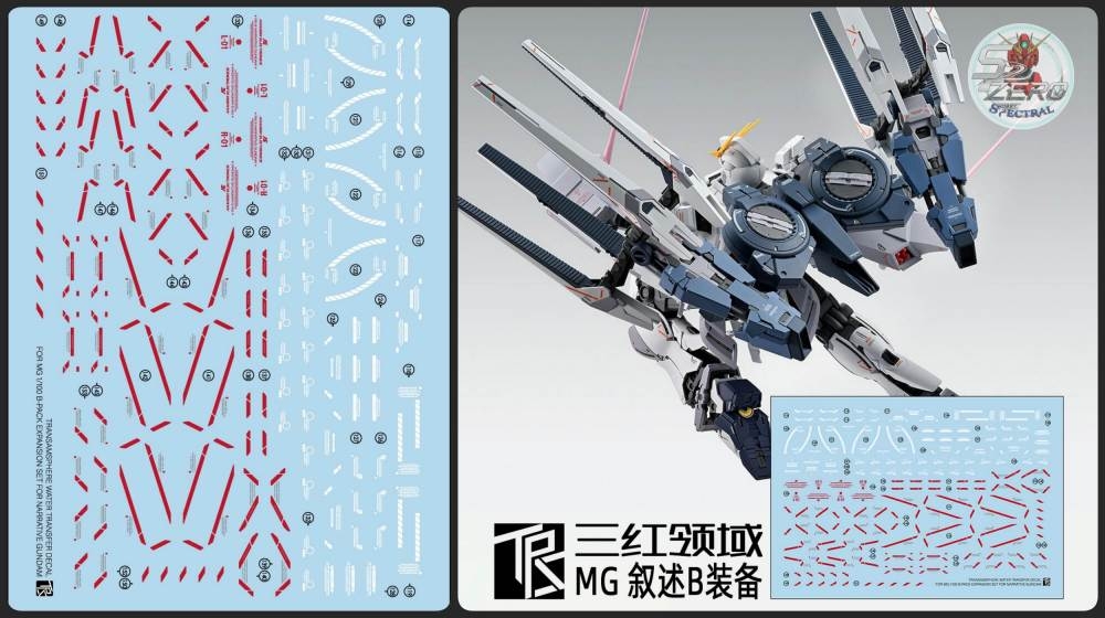 Decal dán mô hình NARRATIVE GUNDAM B/C pack MG HG Water sticker