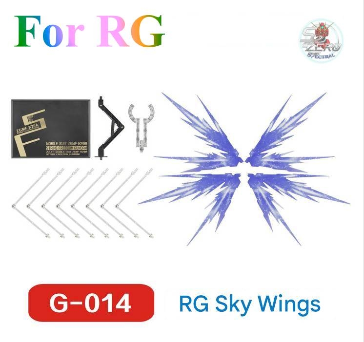 Đế giá đỡ mô hình Action base + Effect Wing cho MG RG Gundam Seed / Strike Freedom