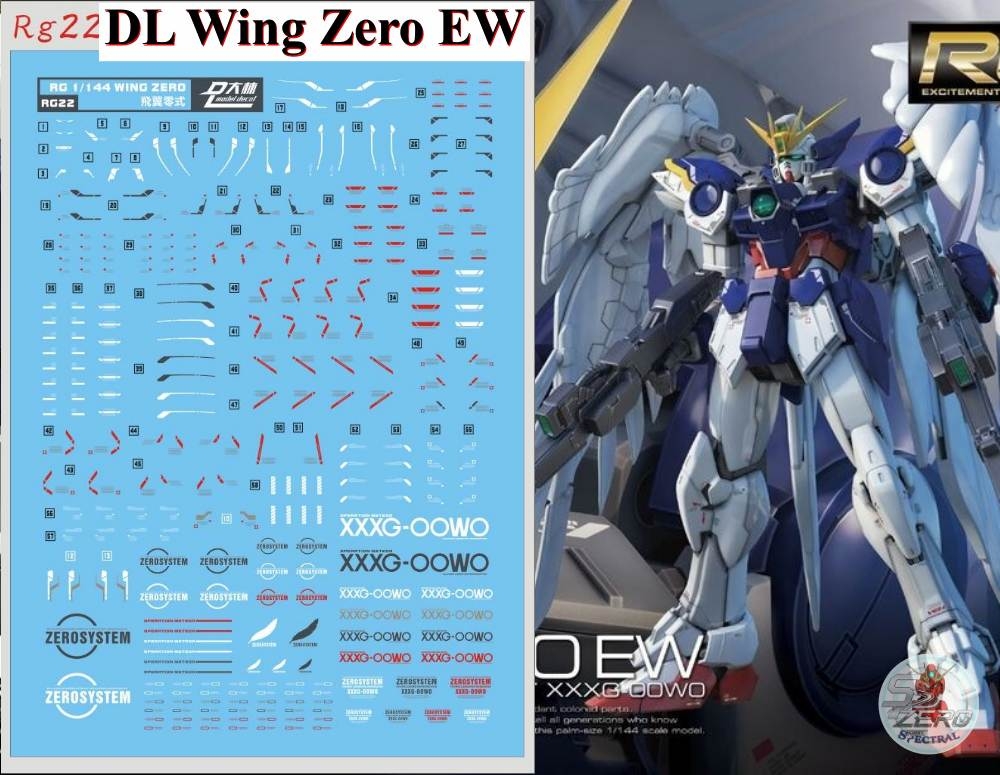 Decal nước RG Wing Gundam Zero EW XXXG-00W0 các loại
