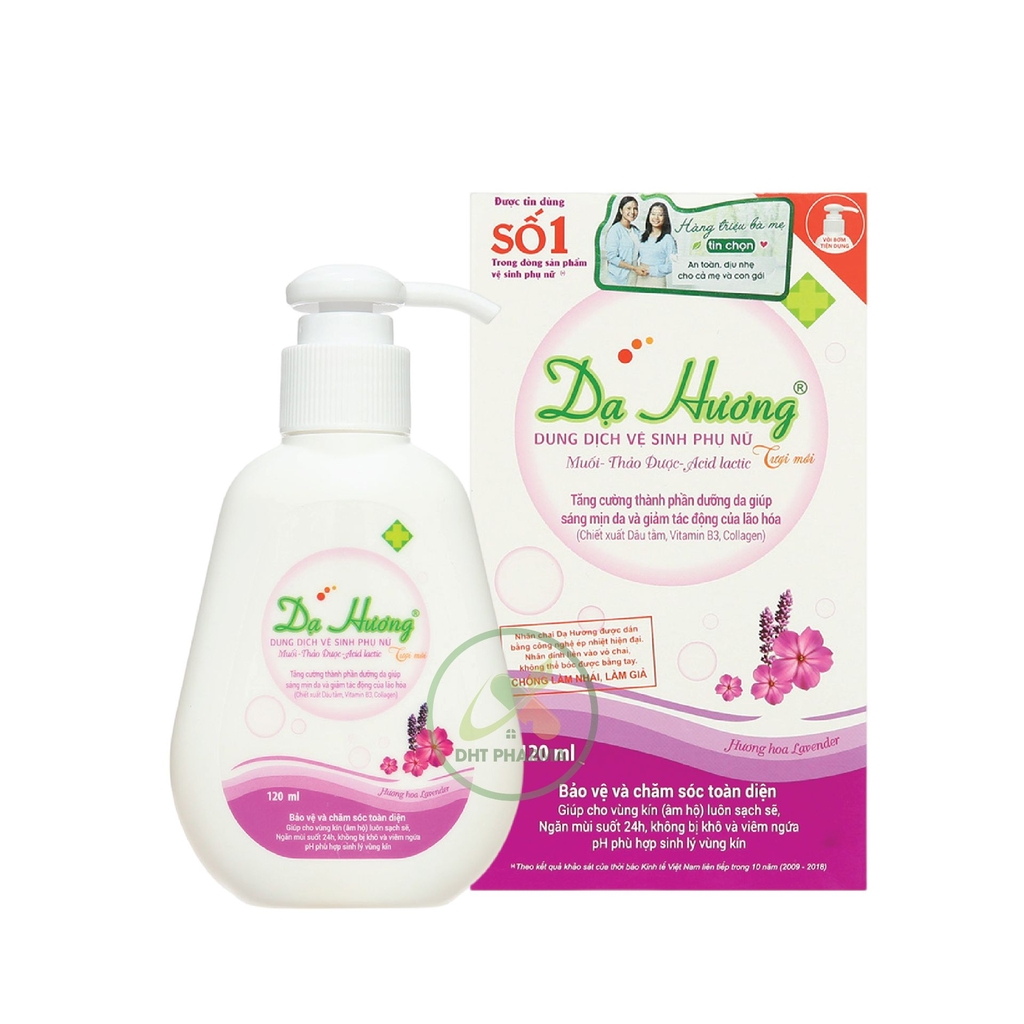 Dung dịch vệ sinh Dạ Hương Hương Hoa Lavender với Muối - Thảo dược - Acid Lactic Tươi Mới