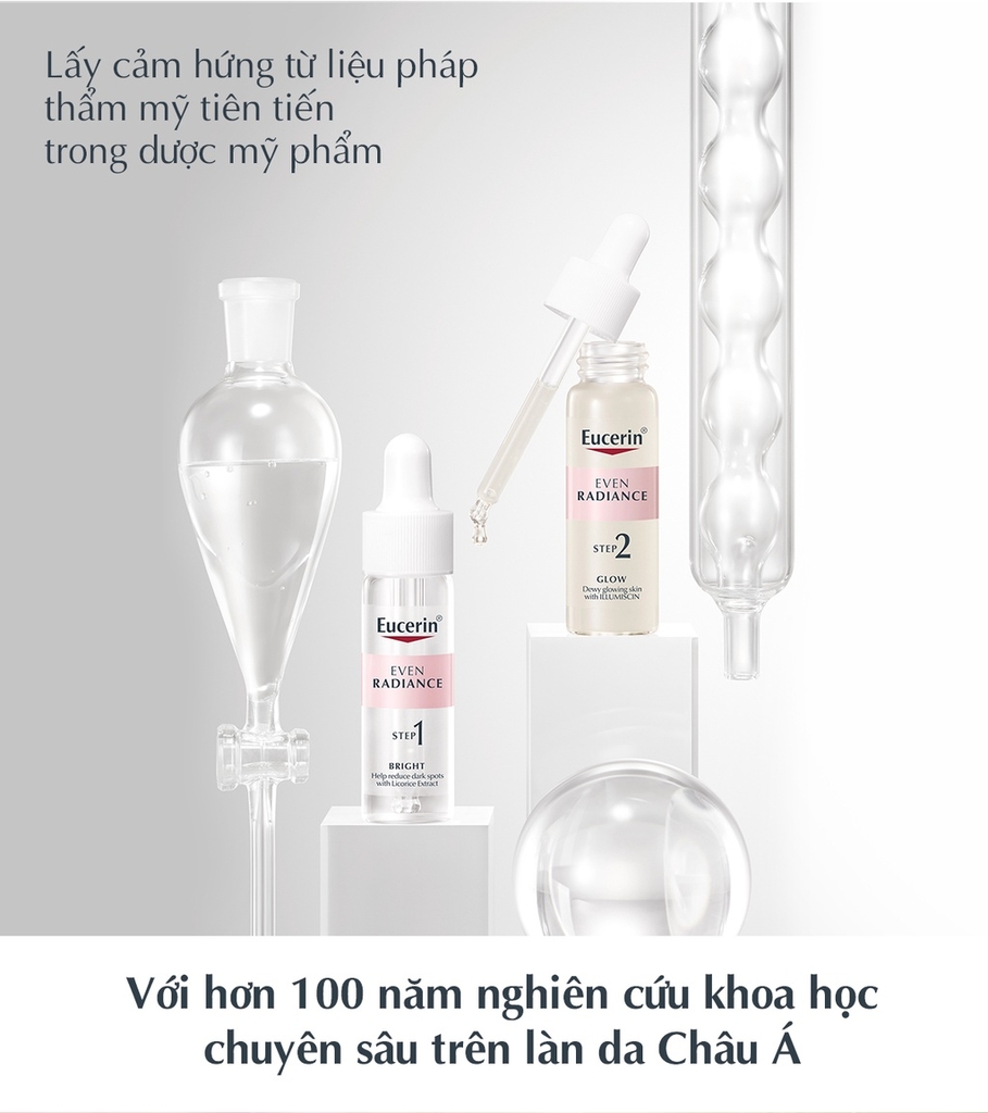 Tinh chất dưỡng sáng, căng mướt sau 1 đêm Eucerin Even Radiance Duo Ampoules (Hộp 2 chai x15ml)