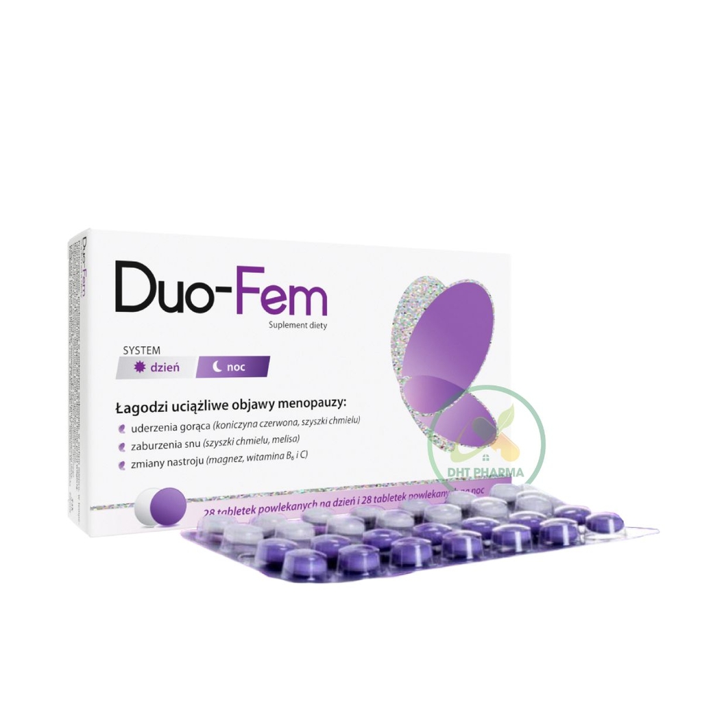 Nội tiết tố nữ DUO-FEM hỗ trợ làm dịu các khó chịu thời kỳ mãn kinh (Hộp 28 viên)