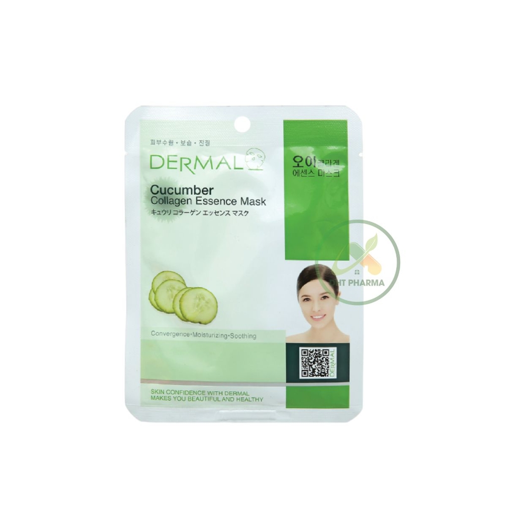 Mặt nạ giấy Dermal Hàn Quốc tinh chất collagen và chiết xuất tự nhiên (Gói 1 miếng)