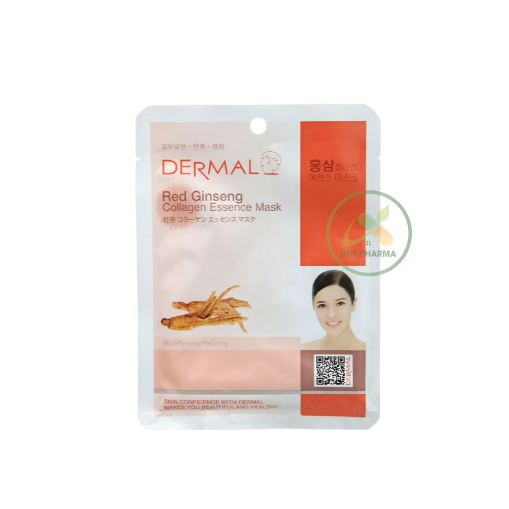 Mặt nạ giấy Dermal Hàn Quốc tinh chất collagen và chiết xuất tự nhiên (Gói 1 miếng)