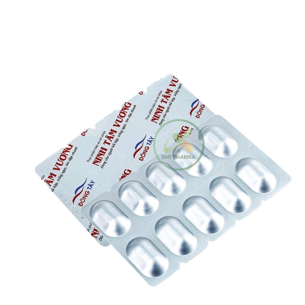 Ninh Tâm Vương hỗ trợ giảm hồi hộp, trống ngực, tim đập nhanh (Hộp 3 vỉ x 10 viên)