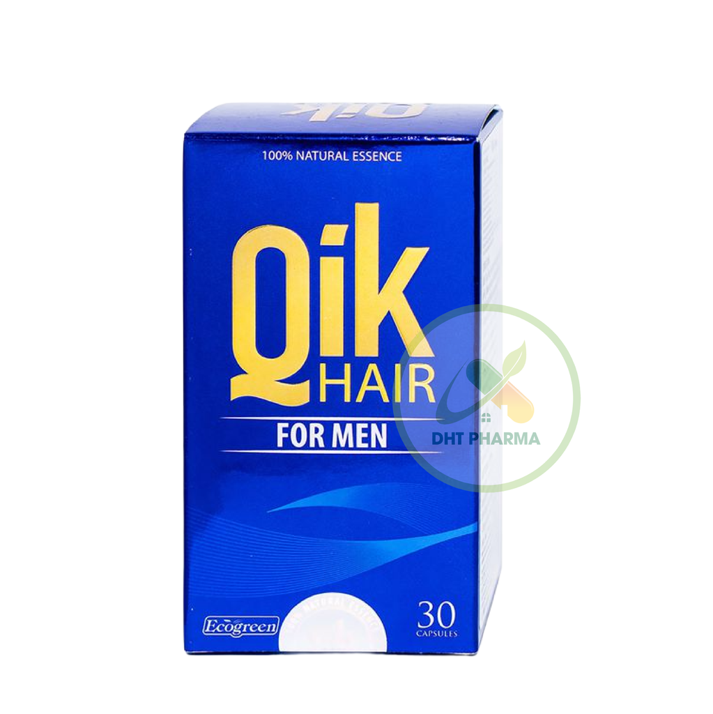 Qik Hair For Men Giảm rụng tóc, phục hồi tóc, chậm quá trình bạc tóc cho nam giới (Hộp 30viên)