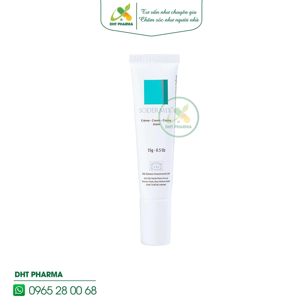 Sodermix cream Hỗ trợ điều trị viêm da, làm mờ sẹo (Hộp Tube 15g)