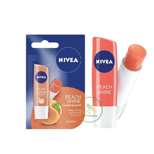 Son dưỡng môi Nivea Caring Lip Balm cho môi mềm mượt, sắc hồng tự nhiên