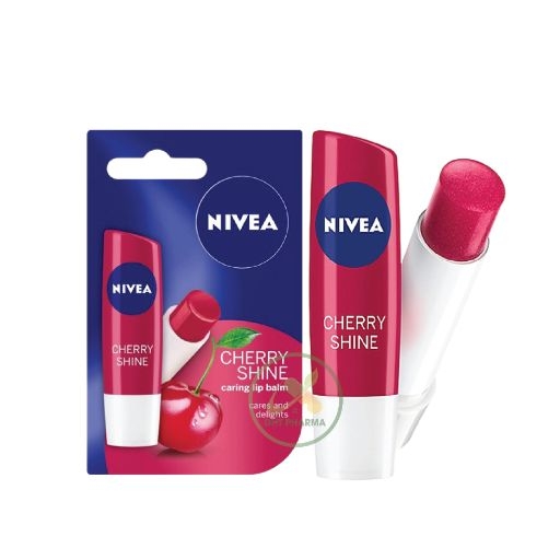 Son dưỡng môi Nivea Caring Lip Balm cho môi mềm mượt, sắc hồng tự nhiên