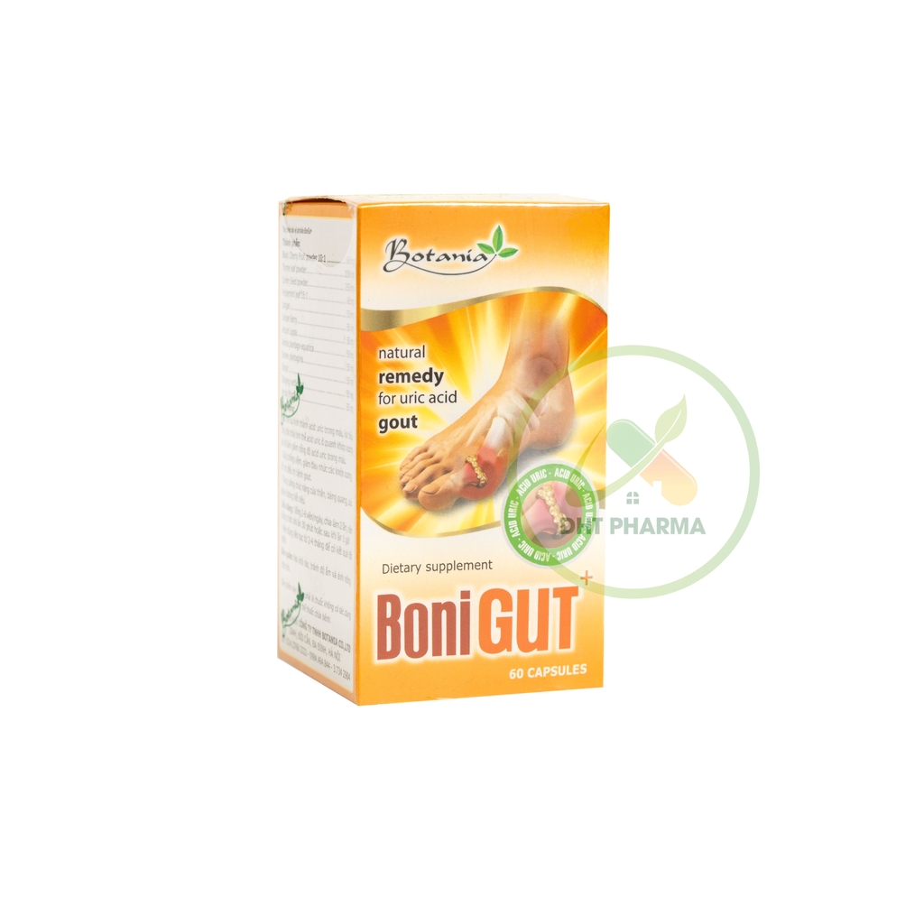 BoniGut Botania giảm nồng độ acid uric trong máu, hỗ trợ điều trị bệnh gout