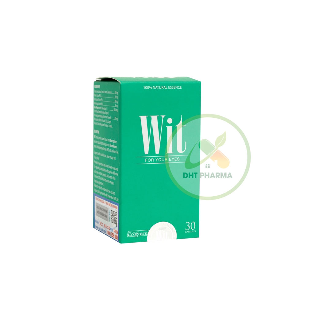 Wit ECOGREEN giúp tăng cường thị lực, giảm mờ mắt (Hộp 1 lọ 30 viên)