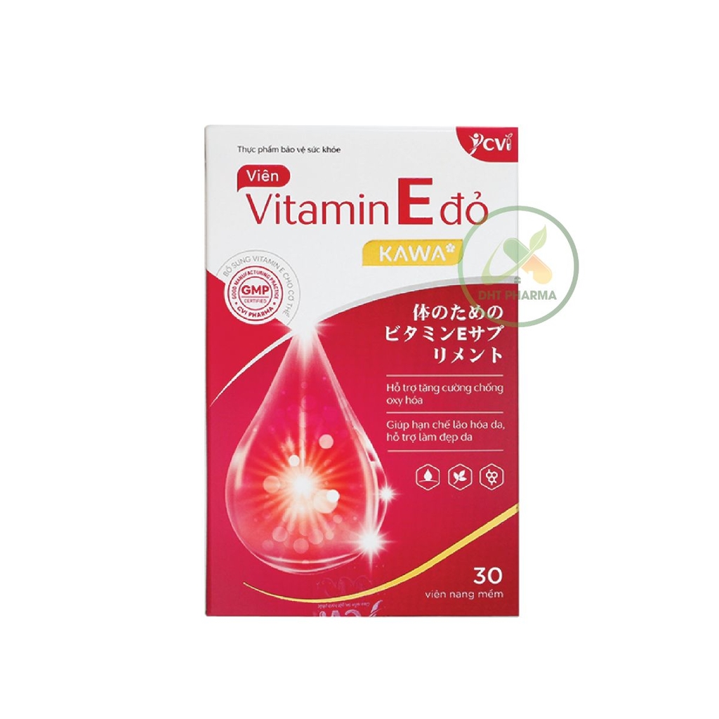 Vitamin E Đỏ KAWA CVI đẹp da, hạn chế lão hóa da khô da sạm da