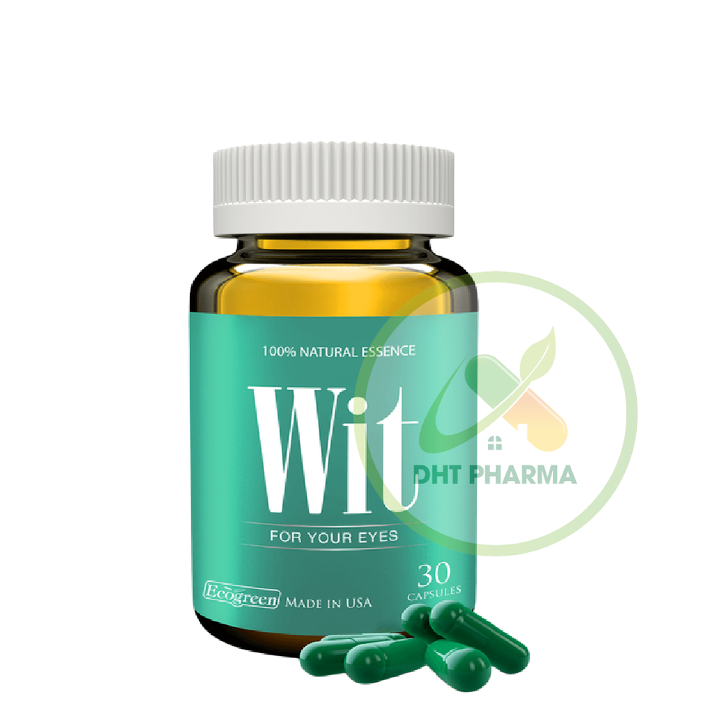 Wit ECOGREEN giúp tăng cường thị lực, giảm mờ mắt (Hộp 1 lọ 30 viên)