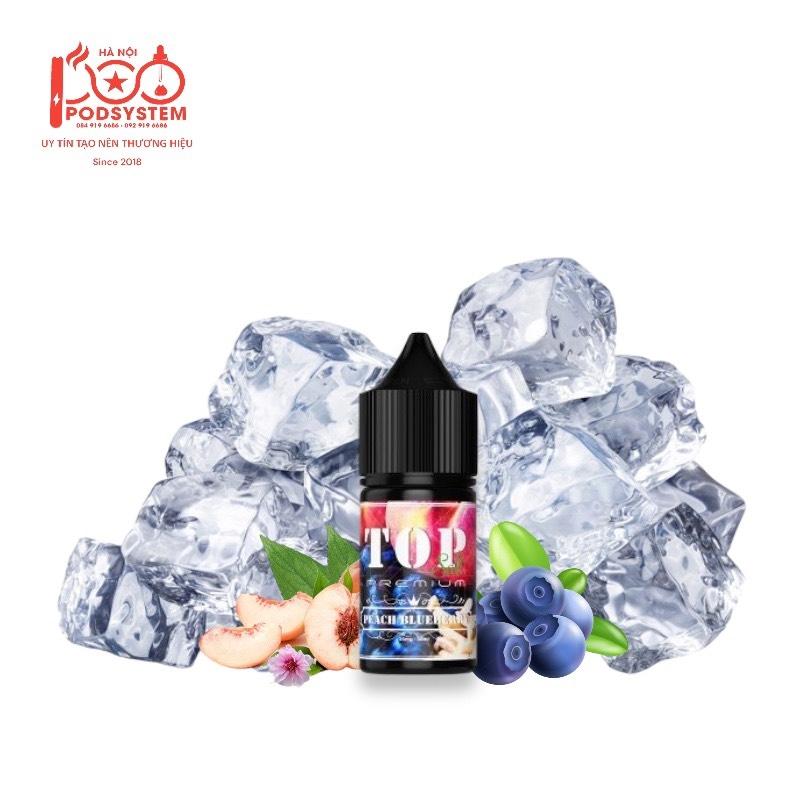Peach Blueberry Ice (Đào Mix Việt Quất) TOP Salt 30ML