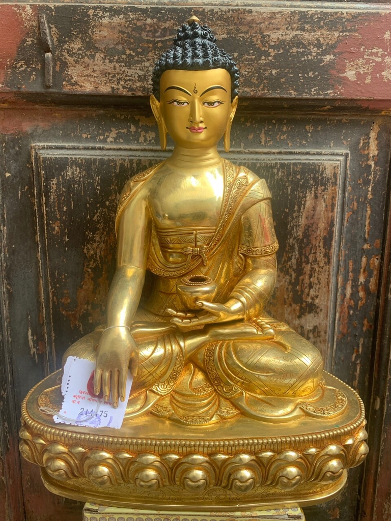 BỔN SƯ THÍCH CA MÂU NI PHẬT - 35.5 cm fullgold Nepal