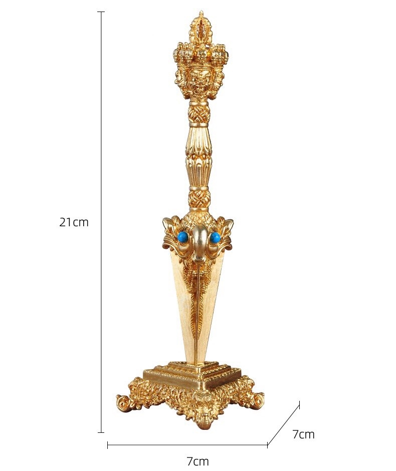 Đao Kim Cang Phurba Đồng Vàng  22CM Vajrakilaya