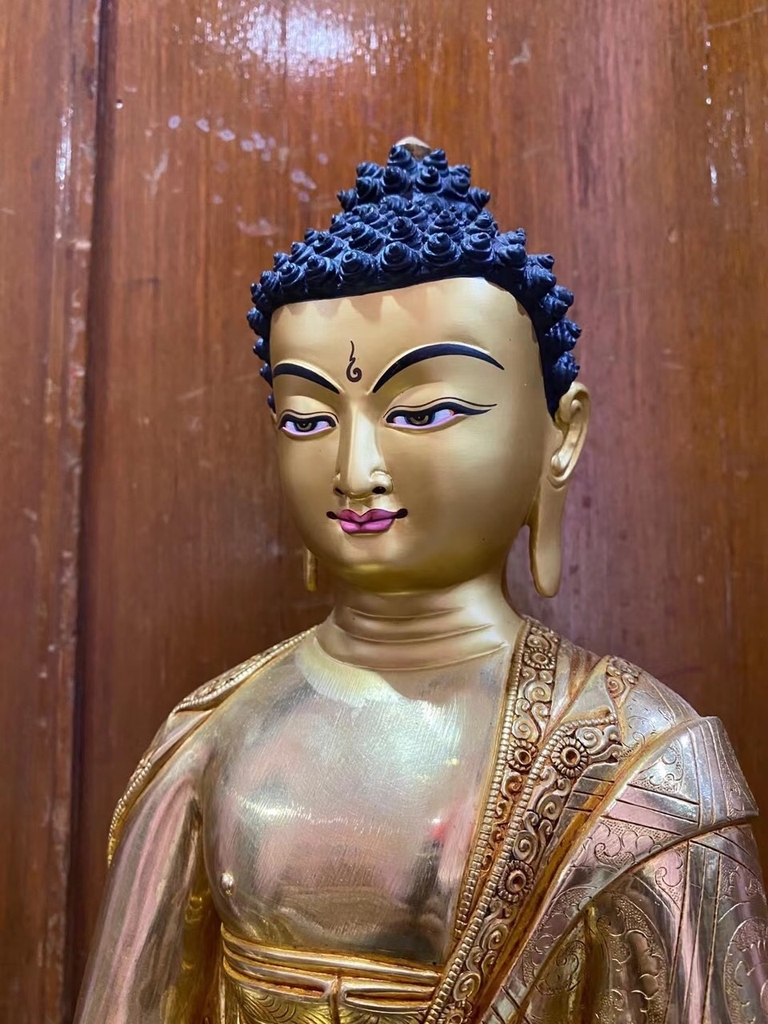 BỔN SƯ THÍCH CA MÂU NI PHẬT - 35.5 cm fullgold Nepal