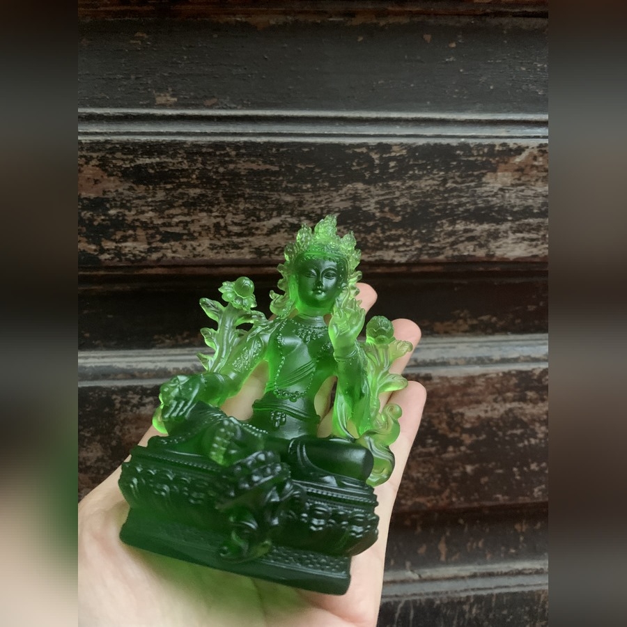 LỤC ĐỘ MẪU GREEN TARA bằng đá liuli