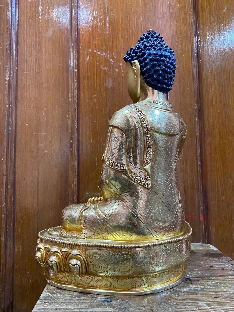 BỔN SƯ THÍCH CA MÂU NI PHẬT - 35.5 cm fullgold Nepal