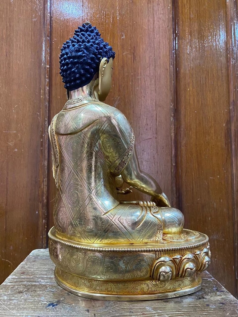 BỔN SƯ THÍCH CA MÂU NI PHẬT - 35.5 cm fullgold Nepal