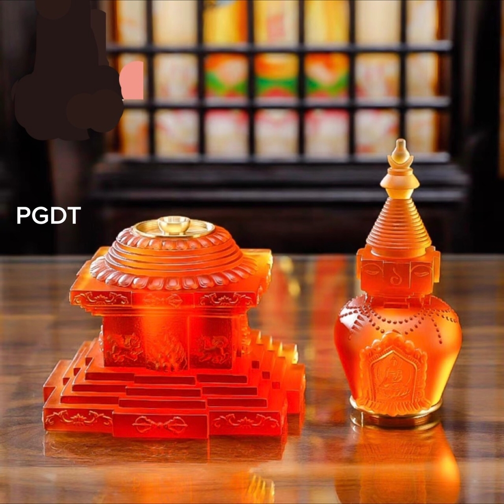 Tháp Xá Lợi liuli màu xanh Dược Sư (và 7 màu)