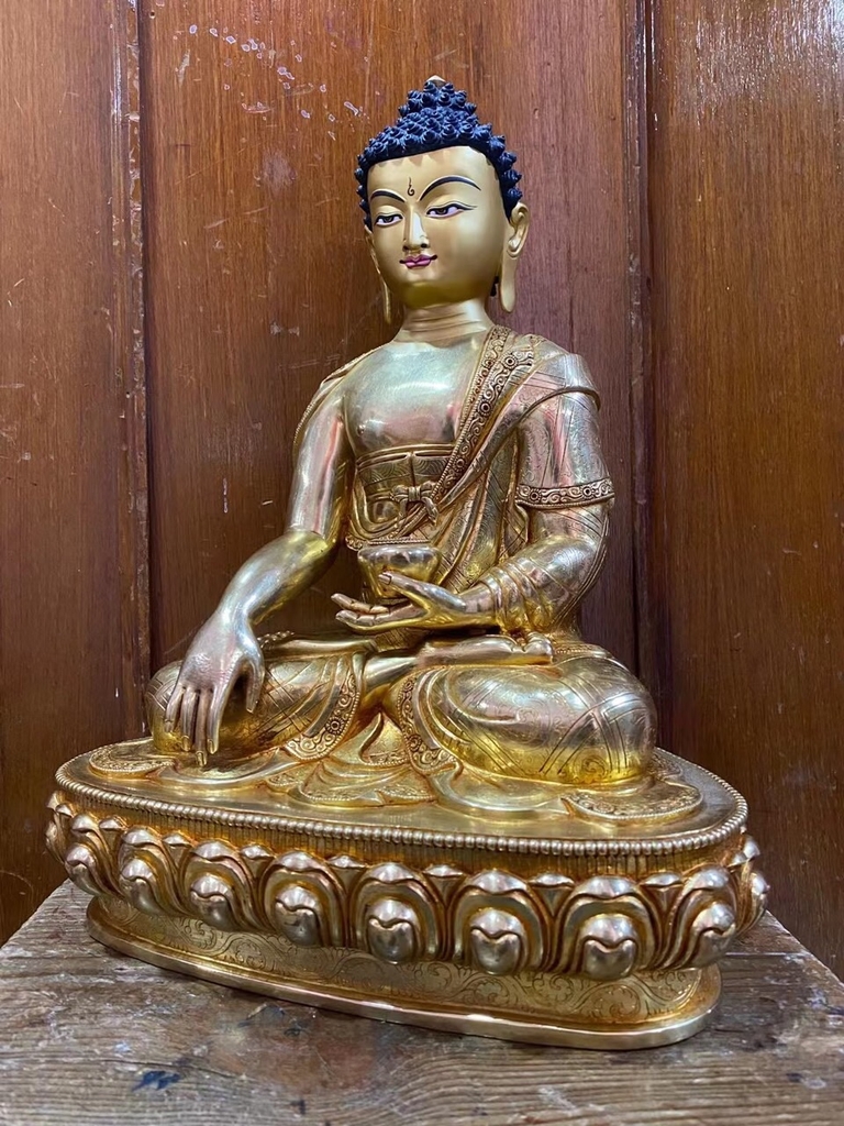 BỔN SƯ THÍCH CA MÂU NI PHẬT - 35.5 cm fullgold Nepal