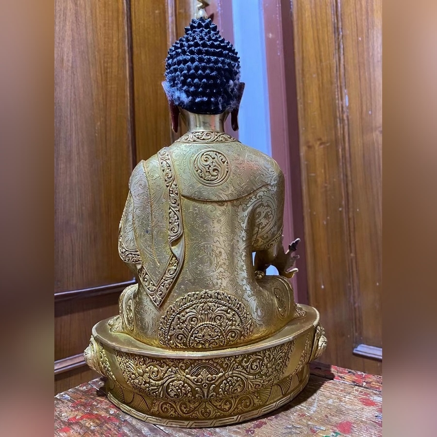 Tượng Đồng Nepal Phật Dược Sư 36CM