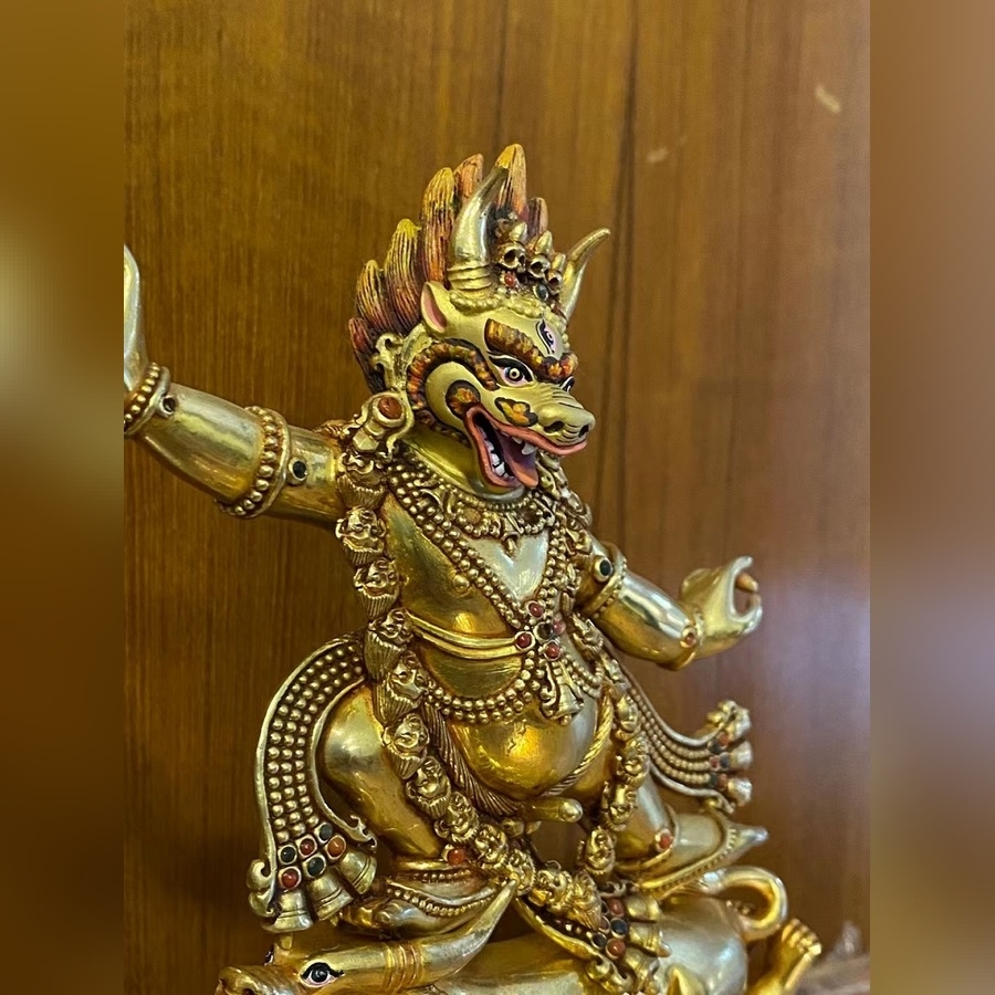 DẠ MA - YAMA 12 inch- tượng đồng Nepal