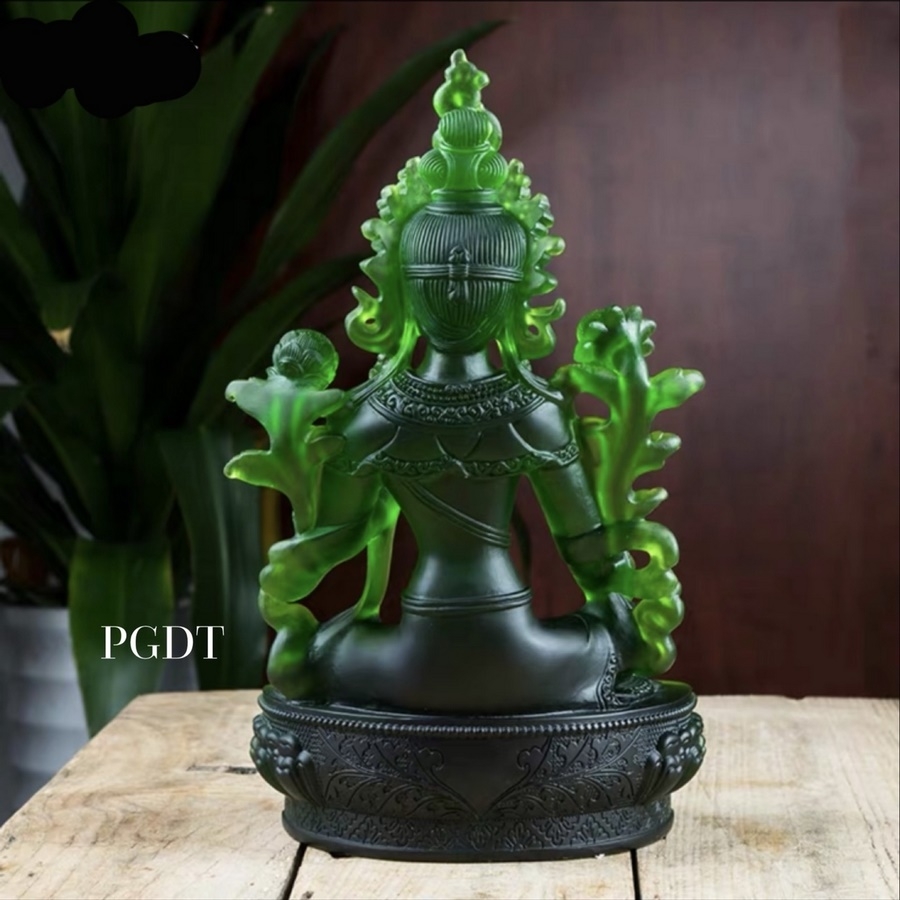 LỤC ĐỘ MẪU GREEN TARA bằng đá liuli
