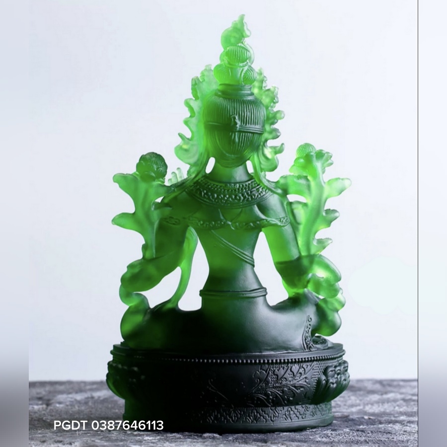 LỤC ĐỘ MẪU GREEN TARA bằng đá liuli
