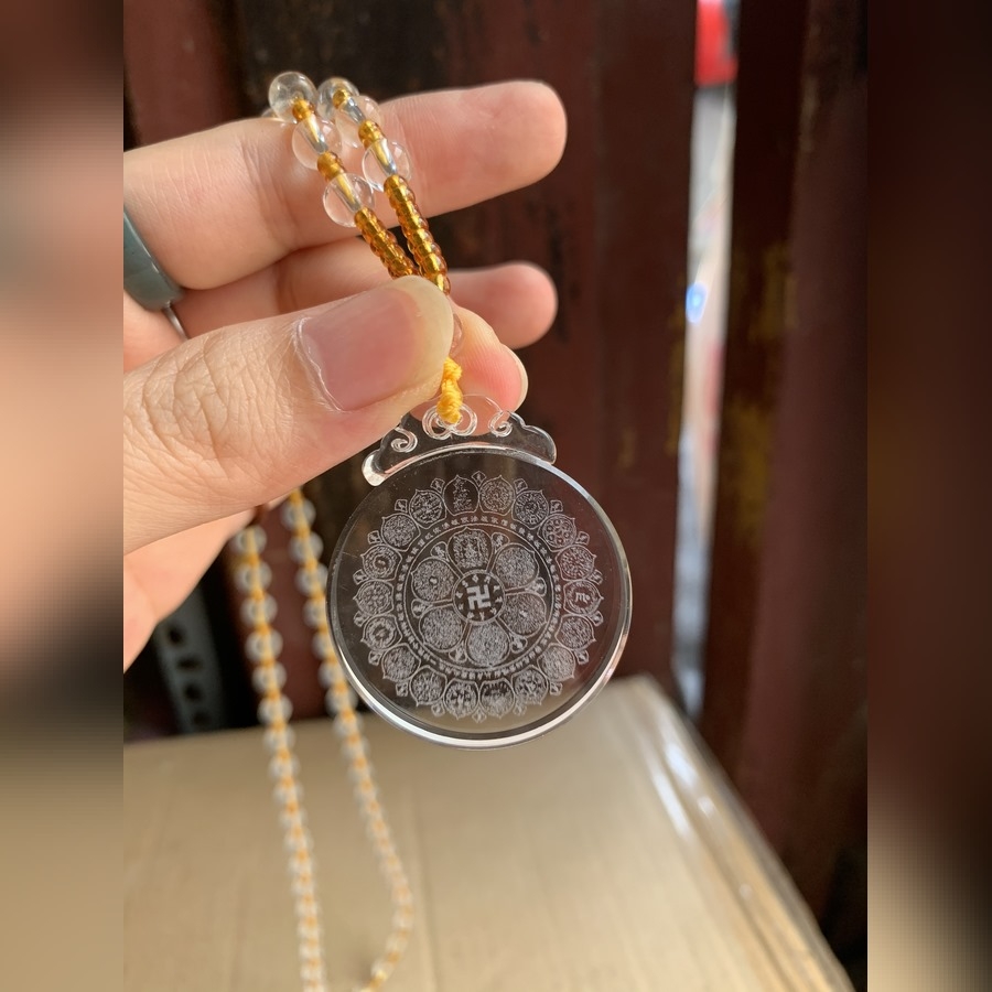 Dây Chuyền Thần Chú Lăng Nghiêm Pha Lê